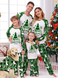 Christmas parent-child printed home pajamas two-piece set