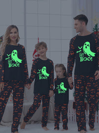 Halloween parent-child printed home pajamas two-piece set