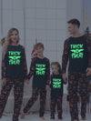 Halloween parent-child printed home pajamas two-piece set