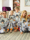 Halloween parent-child printed home pajamas two-piece set