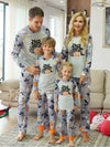 Halloween parent-child printed home pajamas two-piece set