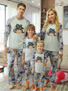 Halloween parent-child printed home pajamas two-piece set