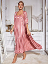 Strap pajamas women's long nightgown high-end home service set