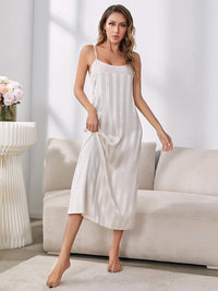 Strap pajamas women's long nightgown high-end home service set