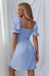 Women's Puff Sleeve Short Sleeve Solid Color Dress