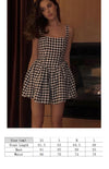 Sling Word Neck Sexy Backless Houndstooth Temperament Slim Dress