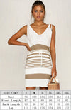 Women's Sleeveless V-Neck Striped Dress