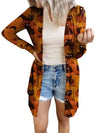 Women's Halloween-themed printed jacket cardigan