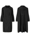 Women’s Double Breasted Buttons Pleats Dress Cardigan