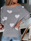 Love Valentine's Day V Neck Knit Pullover Sweater