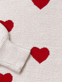 Valentine's Day Heart Pullover Women's Knitwear Large Size Loose Sweater