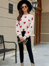 Valentine's Day Heart Pullover Women's Knitwear Large Size Loose Sweater