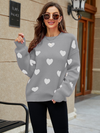 Valentine's Day Heart Pullover Women's Knitwear Large Size Loose Sweater