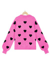 Valentine's Day Heart Pullover Women's Knitwear Large Size Loose Sweater