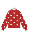 Valentine's Day Heart Pullover Women's Knitwear Large Size Loose Sweater