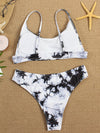 Two-piece swimsuit sexy tie-dye gradient push-up bikini