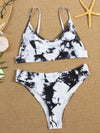 Two-piece swimsuit sexy tie-dye gradient push-up bikini