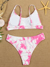 Two-piece swimsuit sexy tie-dye gradient push-up bikini