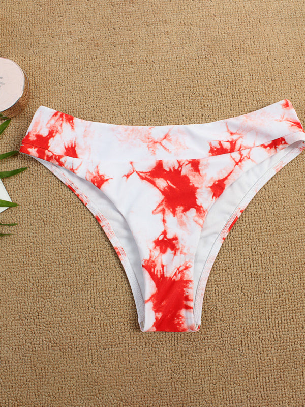 Two-piece swimsuit sexy tie-dye gradient push-up bikini