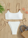 Women's solid color hoop sexy bikini sets