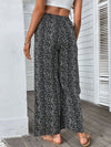 Women's Woven Fashion Casual Leopard Print Casual Wide-leg Pants