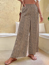 Women's Woven Fashion Casual Leopard Print Casual Wide-leg Pants