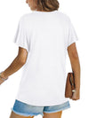 Explosive round neck solid color hem kink short-sleeved T-shirt