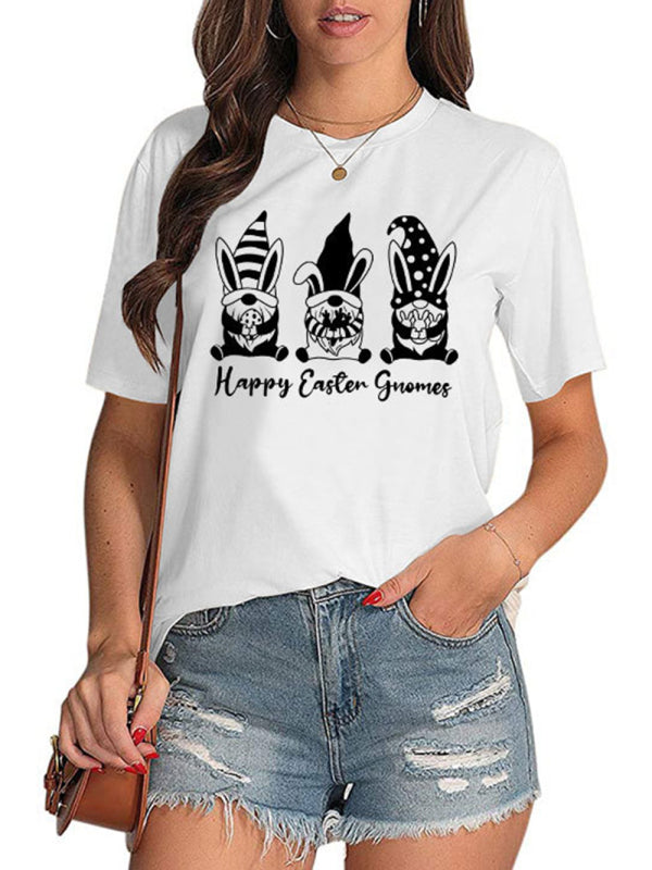 Women's Easter Graphic Print Short Sleeve T-Shirt