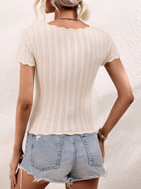 U-neck casual solid color sweater pullover loose round neck stitching sweater