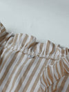 Striped Dress Temperament Waist Waist Tie Dress