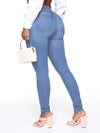 Women's Solid Color Slim High Stretch Denim Pencil Pants