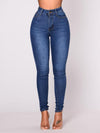 Women's Solid Color Slim High Stretch Denim Pencil Pants