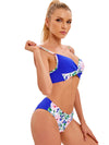 Women's sexy color matching bikini set