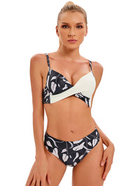 Women's sexy color matching bikini set