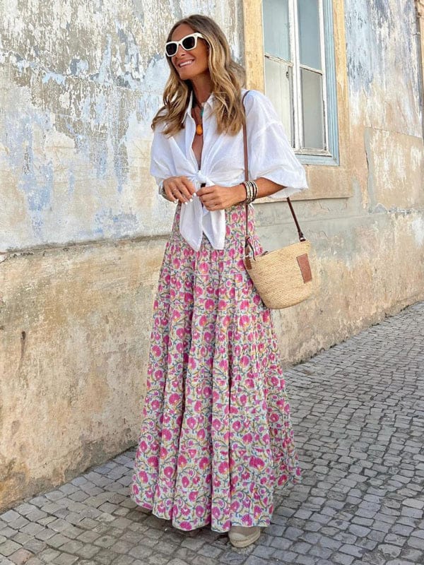 Women's Resort Style Casual Printed Skirt