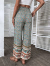 Women's Bohemian Ethnic Print Wide Leg Pants