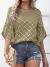 New Ladies Loose Casual Ruffle Sleeve Top T-Shirt