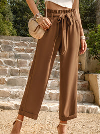 Women's Woven Solid Color Commuter Trousers