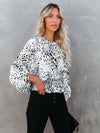 Women's Casual Elegant New Leopard Printed Round Neck Top