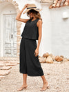 New Ladies Solid Color Casual Loose Sleeveless Ladies Jumpsuit