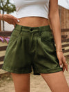 New summer all-match elastic waist design denim shorts casual pants