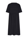 Loose Round Neck Half Sleeve Midi Dress