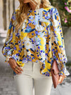 Women's lace stitching floral temperament top all-match blouse