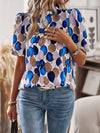 New irregular printing women's short-sleeved shirt