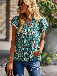 Women's V Neck Loose Casual Top Shirt