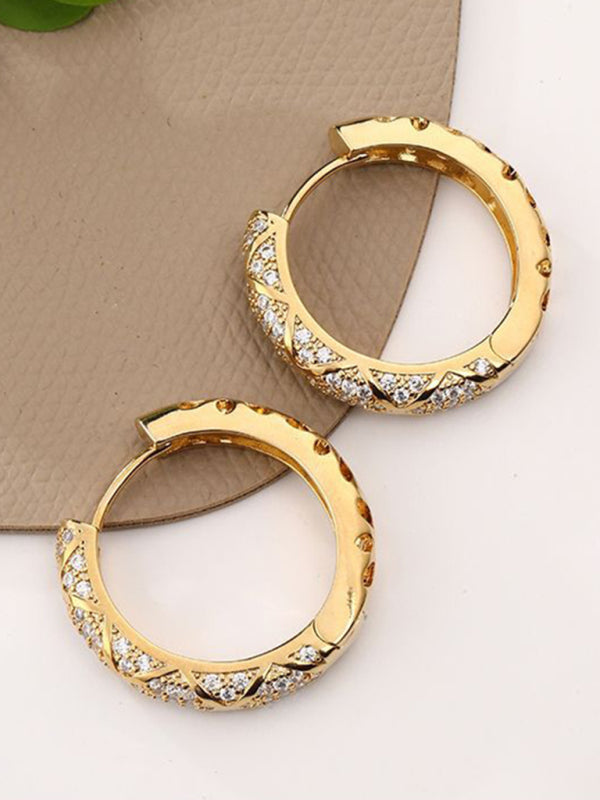 Rhombus artificial gemstone earrings