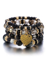 Bohemian Ethnic Multilayered Bracelet Crystal Beaded Women's Bracelet