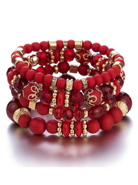 Bohemian Ethnic Multilayered Bracelet Crystal Beaded Women's Bracelet