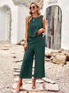 Suit elegant sleeveless top cropped pants ladies two-piece set