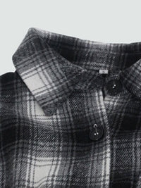 Plaid Shirt Long Tops Versatile Casual Women's Clothing